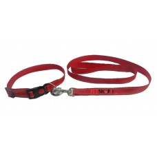Scoobee Dog Nylon Reflective Collar And Leash Set 1 Inch